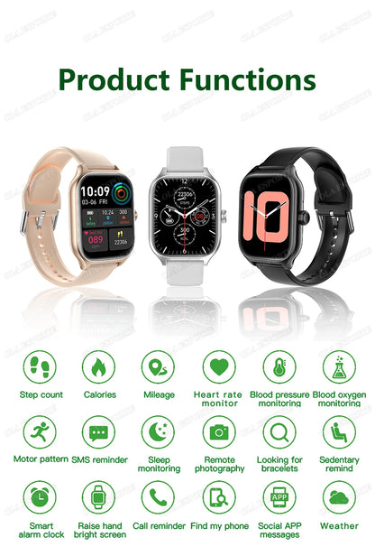 2025 Smart Watch 2.01 Inch HD Display Bluetooth Call Message Preview Sport Modes DIY Dial Weather Forecast Watches For Men Women