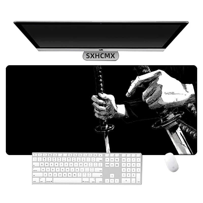 Japanese Katana Mouse Pad Large Computer Office Game Table Mats New XXL Rubber Anti-slip Gaming Keyboard Mousepad Long Desk Pads