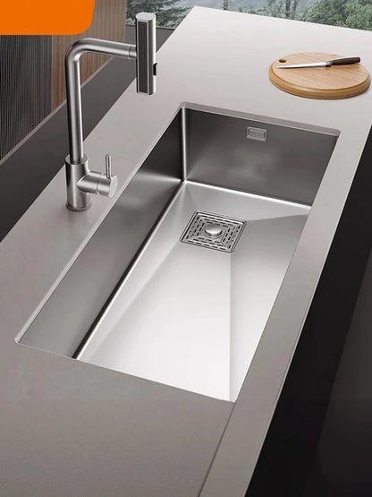 Kitchen 304 Stainless Steel Sink Vegetable Basin Large Sink Household Kitchen Vegetable Basin Countertop Dishwasher