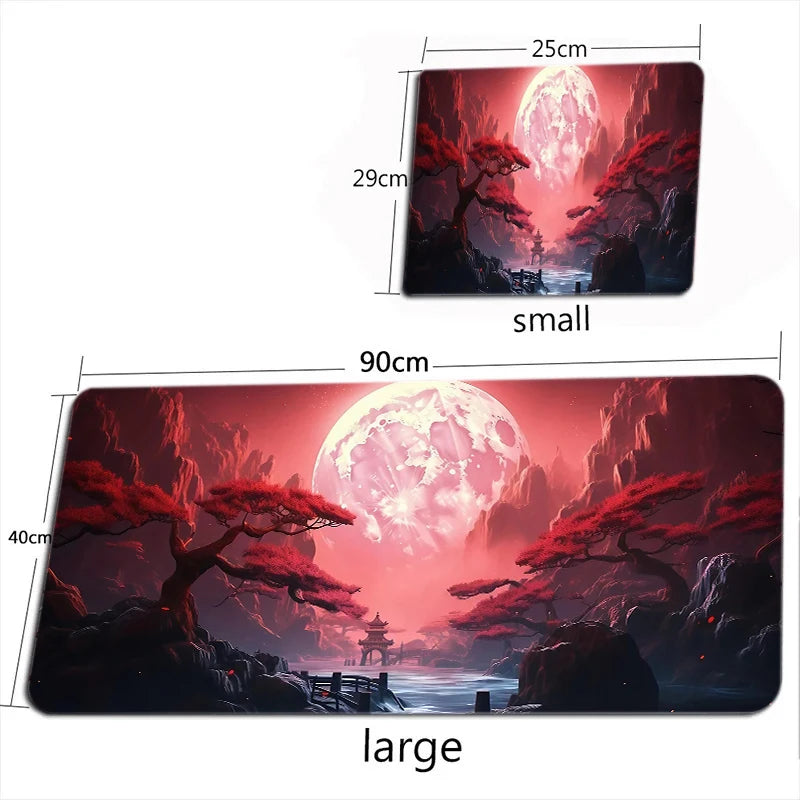 Starry Sky Moon Mouse Pad Large Computer Office Game Table Mats XXL Rubber Anti-slip Gaming Keyboard Mousepads Long Desk Pads