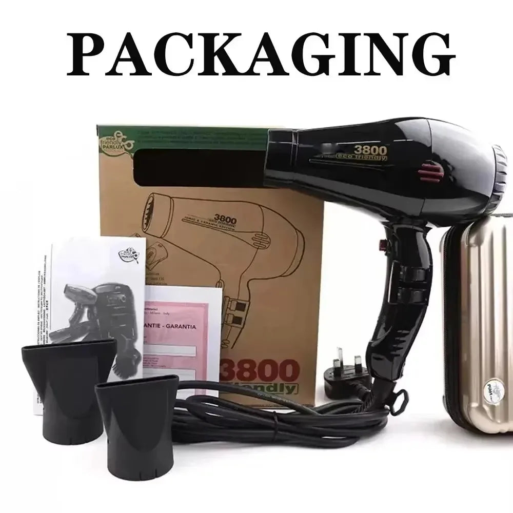 Professional 1600W Negative Ion Hair Dryer Home Appliance Ceramic Hot and Cold Wind Blow Dryer Powerful Wind 3800 Salon