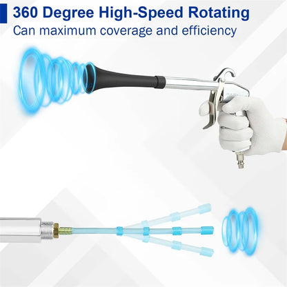 Air Blow Car Wash Gun Efficient Dry Cleaning Gun High Pressure Tornado Dust Blowing Gun Professional Car Interior Cleaning Tools