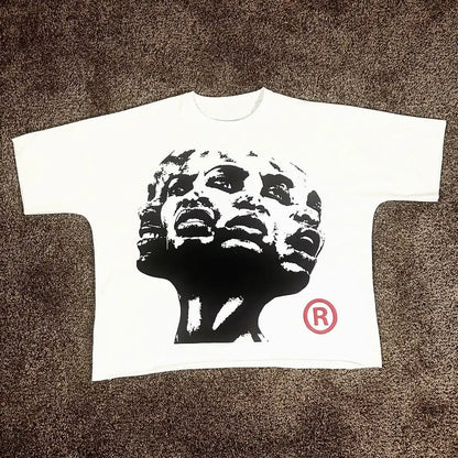 Hip Hop Original Style Letter Pattern T-shirt Y2K Style Men's T-shirt Summer Unisex Casual T-shirt Hip-hop