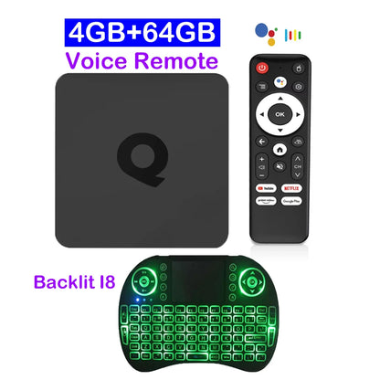 Very Fast Smart TV Box Q1 H313 8K Android 14 TV Box Support Dual Wifi 5G BT6.0 Google Assistant 8GB 128GB Streaming Media Player