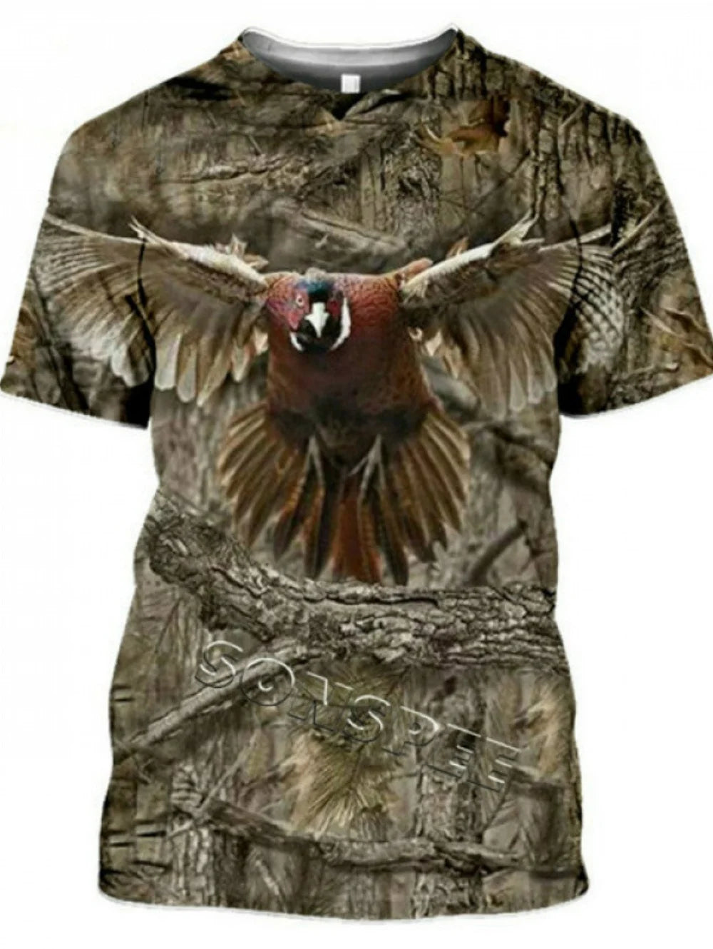 New Male T-Shirt Hunting Animal 3D Print Summer Camouflage Short Sleeve Funny Tops Casual Daily Outdoor Street Men's Clothing