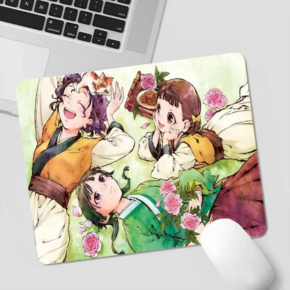 T-The Apothecary Diaries Small Office Computer Desk Mat Table Keyboard Big Mouse Pad Laptop Cushion Non-slip Deskpad Home Decor