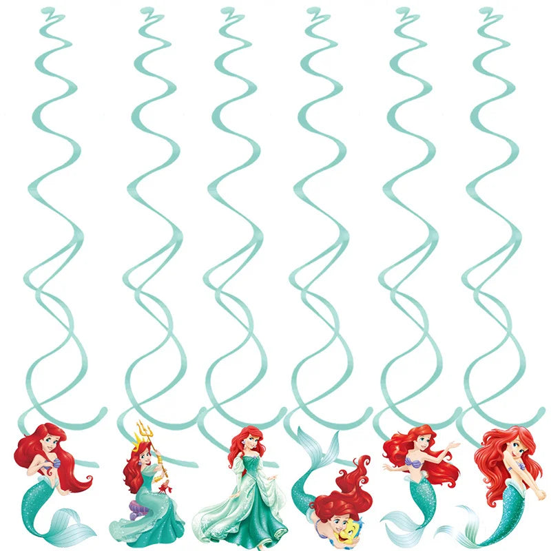 The Little Mermaid Birthday Party Decoration Princess Ariel Paper Napkin Plate Cup Tablecloth Balloons Kids Baby Shower Supplies