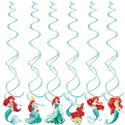 The Little Mermaid Birthday Party Decoration Princess Ariel Paper Napkin Plate Cup Tablecloth Balloons Kids Baby Shower Supplies