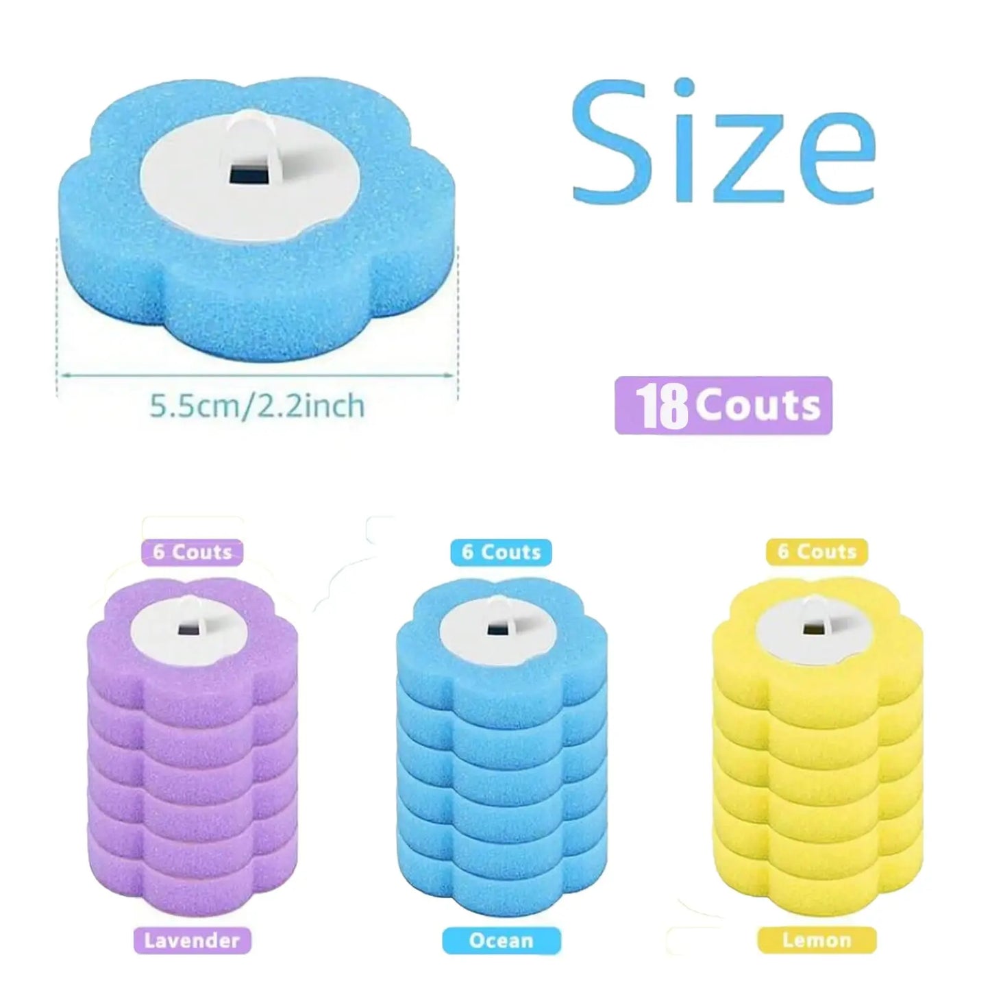 Disposable Toilet Brush, Toilet Bowl Wand Holder Set with 18PCS Cleaner Refills, Bathroom Cleaning System for Sink Bathtub Drai