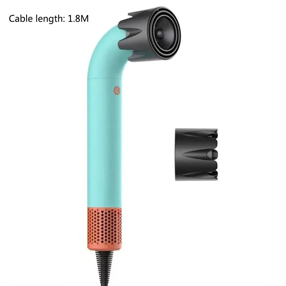 New High Speed Negative Ion Hair Dryer with Bend Tube Nozzle Quick Drying for Household Travel hairdryer home appliance 5 in 1