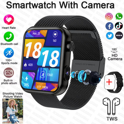 Smart Watch Women Men sound recording Camera Take Photo Record Video Watches Sport Waterproof Bluetooth Call Smartwatch 2025 New
