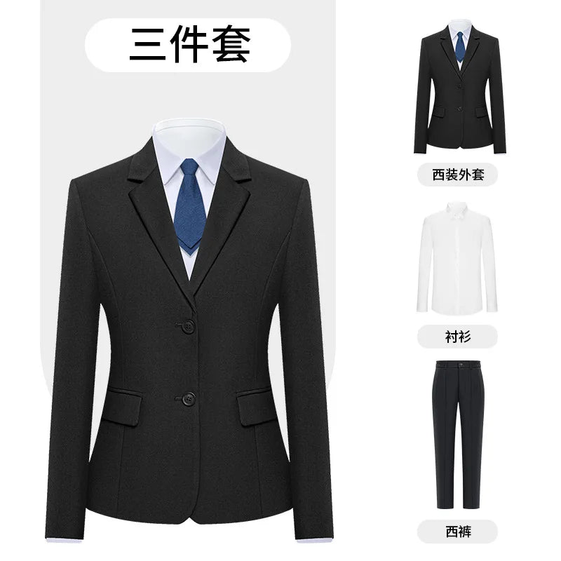 Men's Big Size Suit Set Professional Business Wedding Groom Office Team Uniform Summer Formal Suit