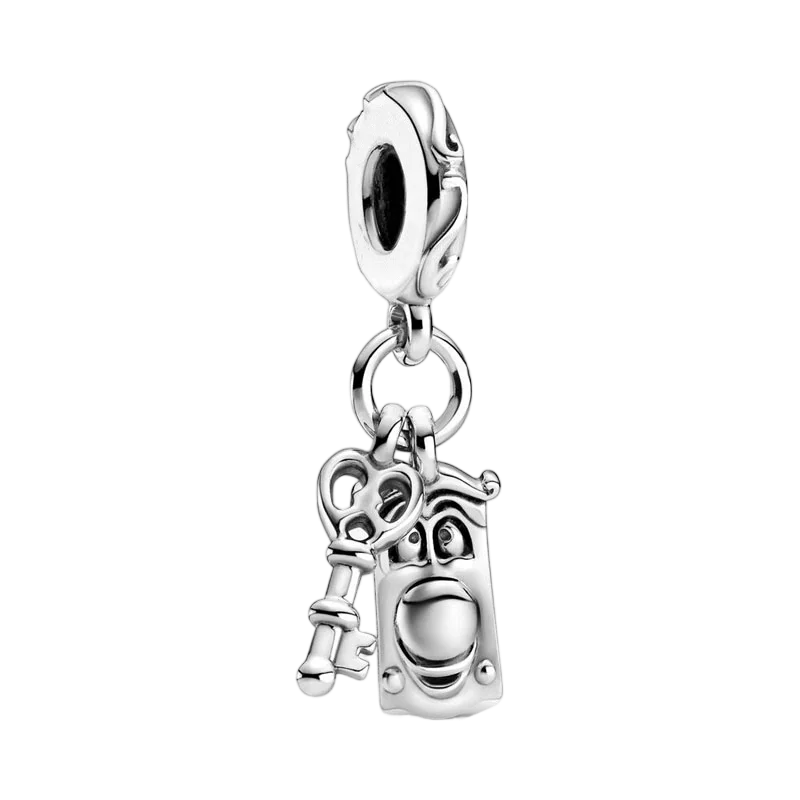 2025 Disney Beauty and The Beast Charm Beads Dangle Fit Original Snake Silver Bracelet Necklace Bead for Diy Jewelry Women Gift