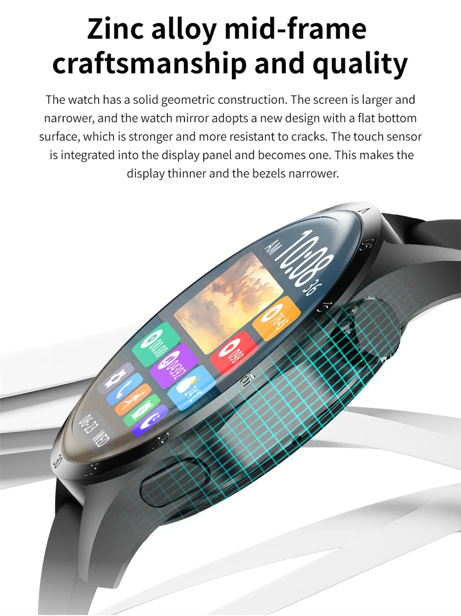 2025 New Smart Watch Men Watch 4 Pro1.53 inch AMOLED HD Screen BT Call GPS sports NFC Health Monitoring Smartwatch Mens Watch