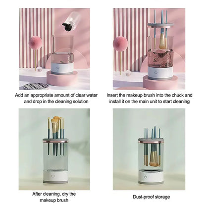 Electric Makeup Brushes Cleaner Washing Makeup Brushes Dehydration Cosmetic Washing Machine for Brush Cleaning HZSQJGJ04