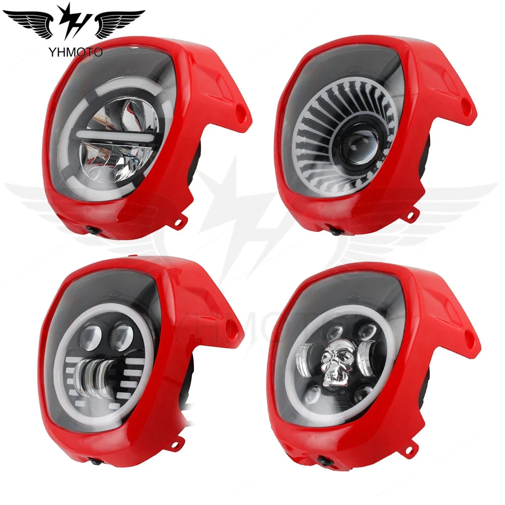Motorcycle DC 12V Headlight Assembly For Honda NAVI 2022-2023 Head Lamp Accessories  Black Fairing Front Light HeadLamp