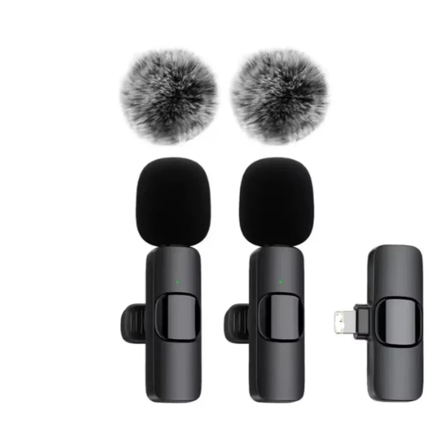 Mini Portable Wireless Lavalier Microphone for Live Broadcast Gaming Audio Video Recording iPhone Android