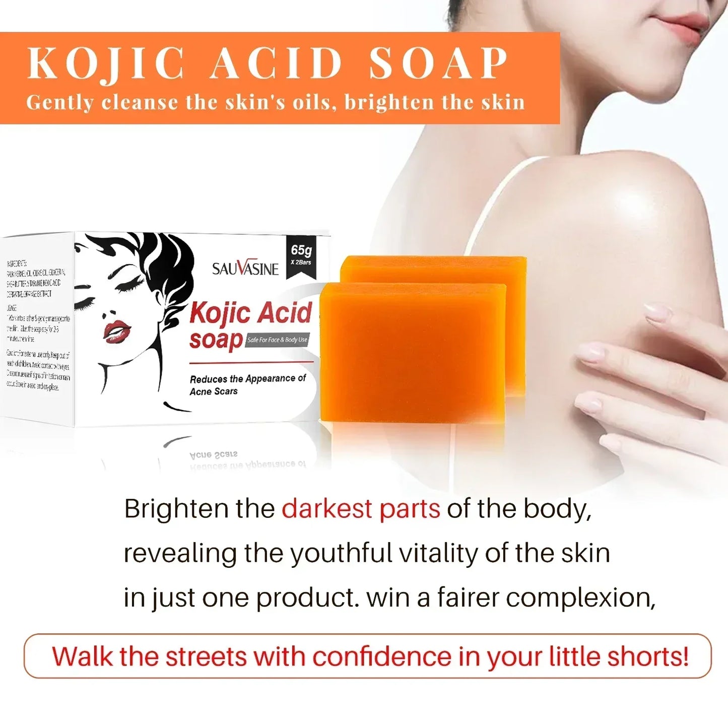 Kojic Acid Soap Soap in Sheets Cleansing Face Even Skin Tone Whitening Soap Oil Control Moisturizing Beauty Health Skin Care