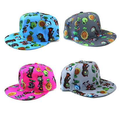New Fashion Plants vs. Zombies Cotton Baseball Cap Men Women Hip Hop Fitted Caps Outdoor Autumn Summer Casual Hat Cartoon Hat