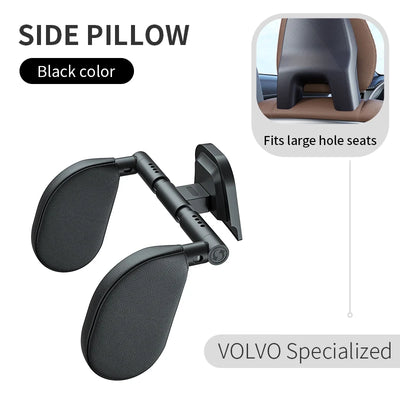 Ergonomic Volvo Dedicated Side Neck Support Pillow - High Density Memory Foam Wipeable PVC Leather Universal for All Seasons