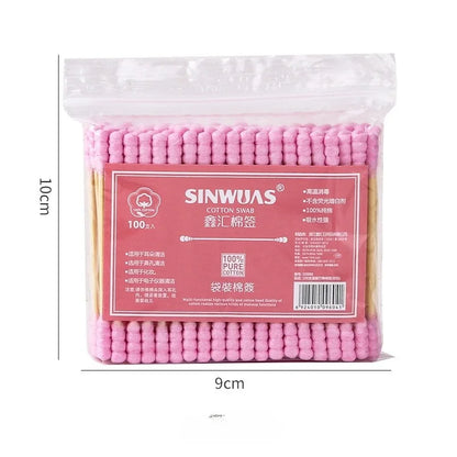 New in 100pcs Bamboo Baby Cotton Swab Cleaning of Ears Tampons Health Beauty Cotton Swab Ear Cleaning Sticks Makeup Disposable