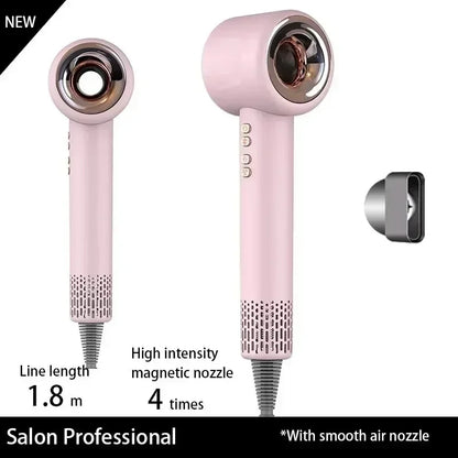 220V Professional Leafless High Speed Hair Dryer Salon Home Appliance Constant Temperature Negative Ion Quick Drying 1.8m