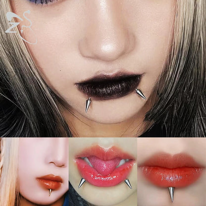 ZS 3pcs/lot 16g Cone Spike Labret Stud Surgical Steel Cartilage Earrings Black Color Barbell Piercing Tragus Helix Rook Jewerly