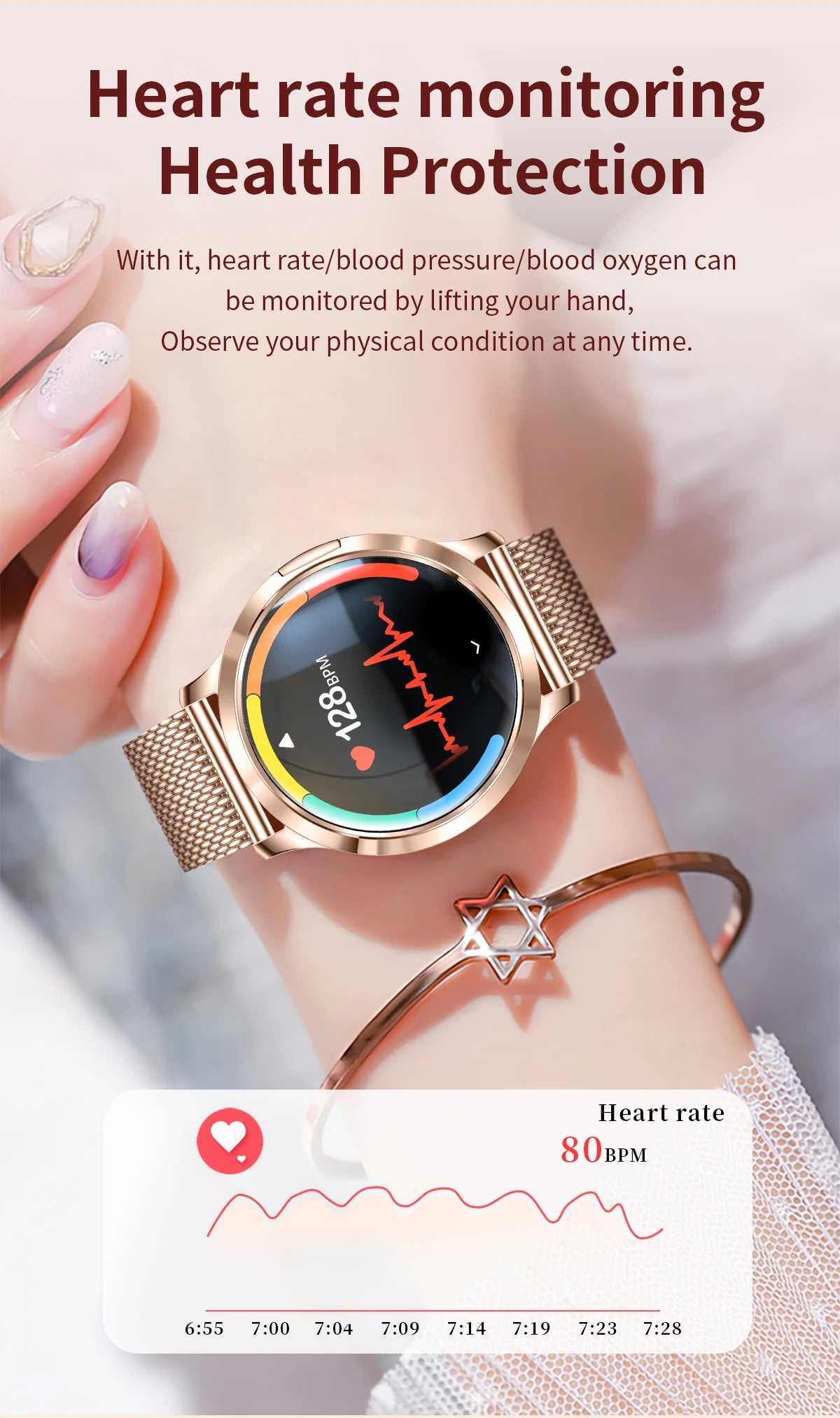 2025 New Smart Watch For Women Gift 1.32 Inch Full Touch Screen Sports Fitness Watches Bluetooth Calls Digital Smartwatch Ladies