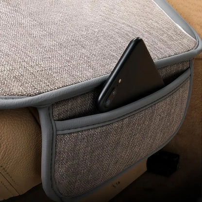 1PCS Car Breathable Flax Seat Cover Four Seasons Universal Front Protector Covers Interior Protect Chair Seat Cushion Auto Tools