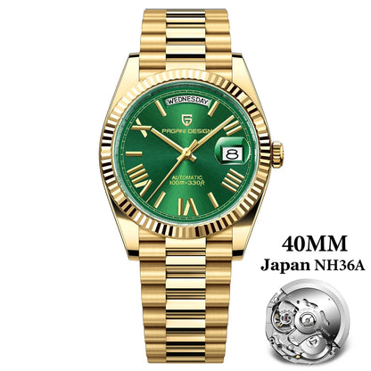 PAGANI DESIGN Men's Watches DD40 Gold White Luxury Automatic Watch Men TMI NH36A Date Week Mechanical Watches For Men 2026 New