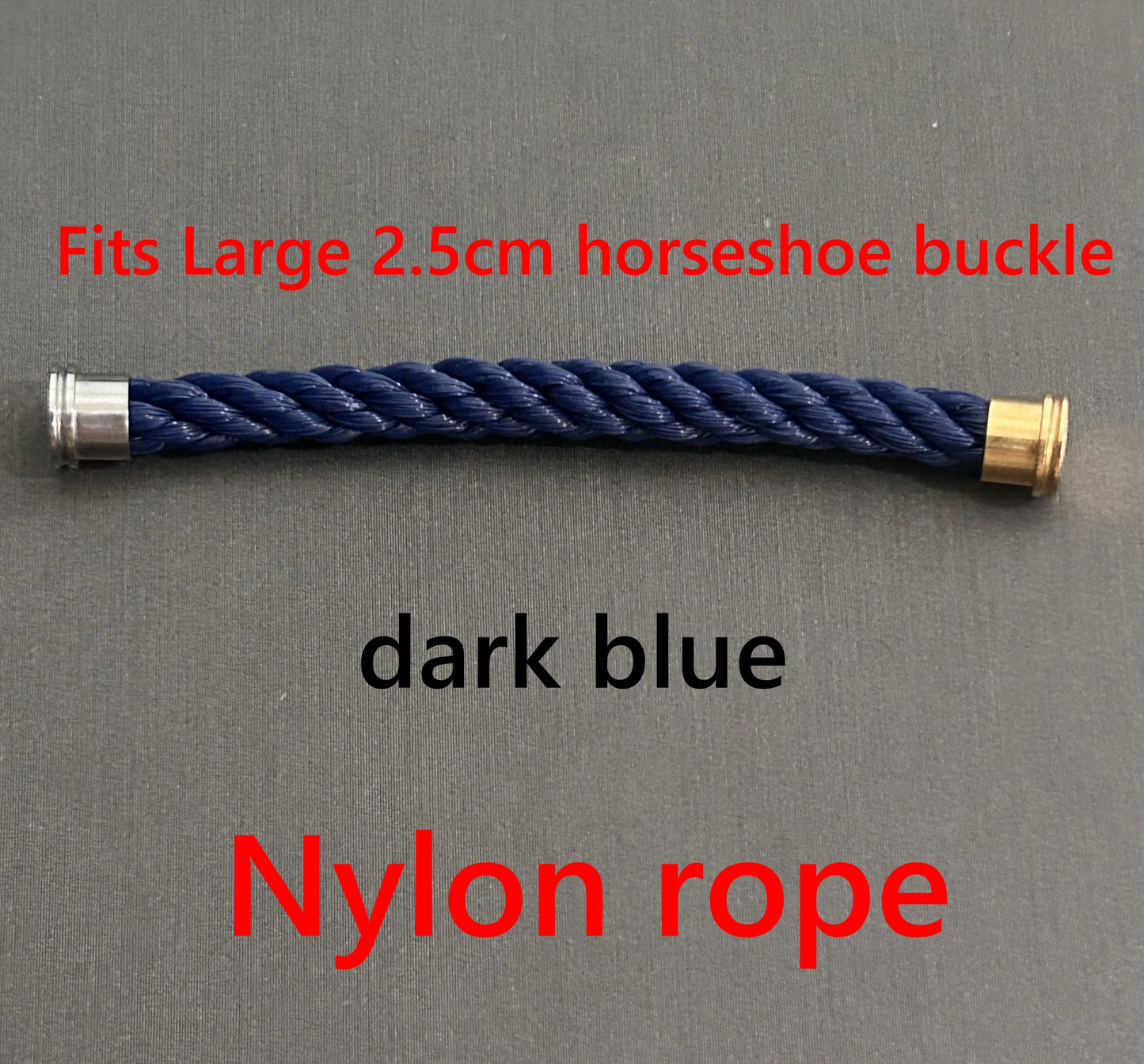 High Quality 1:1 Nylon Rope Fits 2.5cm Big Horseshoe Clasp Customized to Any Length Holiday Gift
