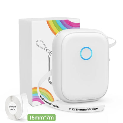 Marklife P12 Portable Mini Printer Auto Cut Labeling Machine Wireless Bluetooth Label Maker Similar As D11 D110 D101 Home/Office