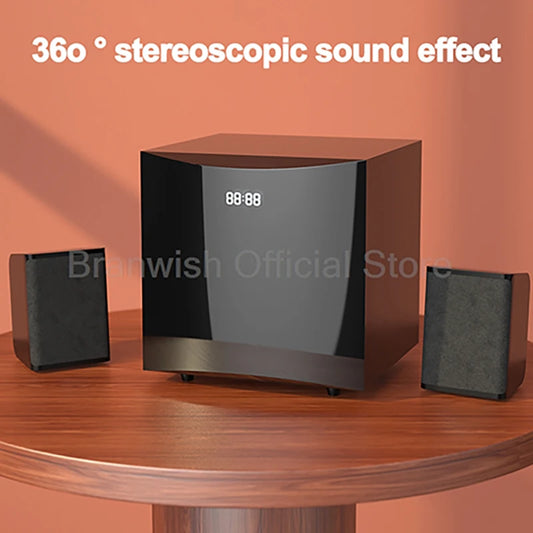 2.1 Sound Box Amplifier 31W High Power Bluetooth Speaker 4 Inch Subwoofer Home Theater Home Cinema 360°Sound System PC Audio Set