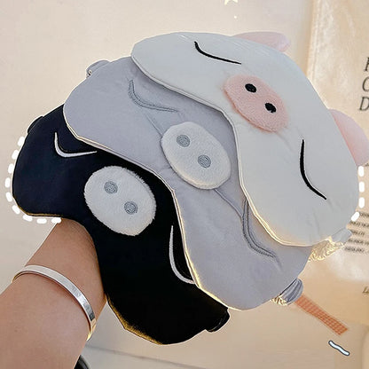 Cartoon Piggy Sleeping Mask Travel Relax Eye Cover For Sleep Shading Eye Eye Patch Beauty Health Eye Pads