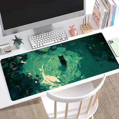 Cute cat Mouse Pad Large Computer Office Game Table Mats XXL Rubber Anti-slip Gaming Keyboard Mousepads Long Desk Pads