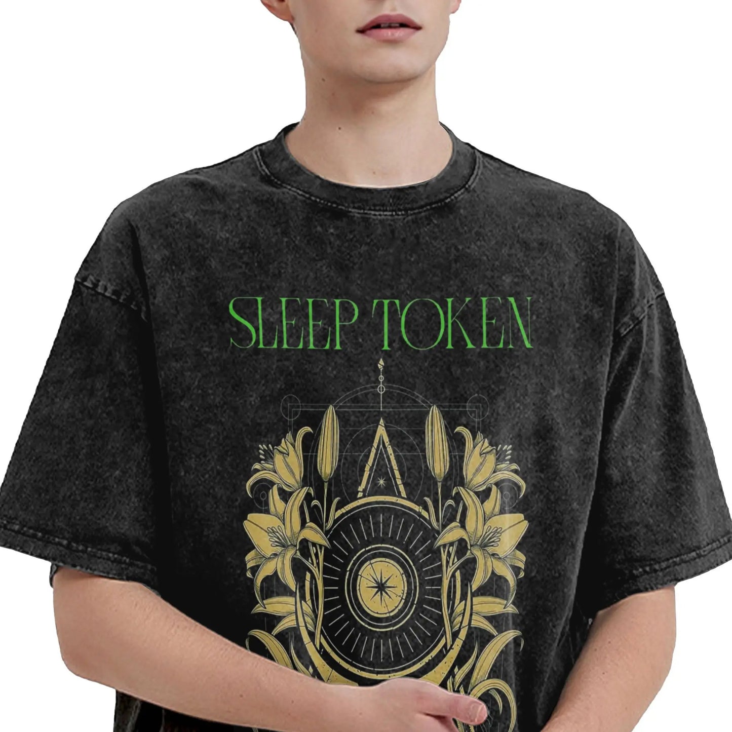 Sleep Rock Music Tokensd Even In Arcadia T Shirt Hip Washed Short Sleeve High Street T-Shirt Fashion for Men Women Streetwear