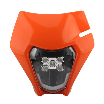 Motorcycle Headlight Plate LED Accessories for KTM EXC SX MX 250 300 450 Fairing Motocross Dirt Bike Supermoto Enduro Headlight