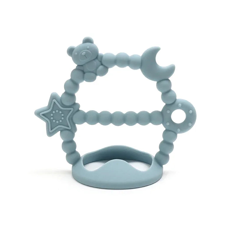Baby Silicone Teether Soothing Molar Toy Cartoon Newborn Nursing Teething Gift Baby Accessories Kids Fingers Thumb Toys BPA Free