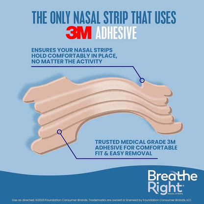 26/52/78 Pcs Breathe Right Nasal Strips,Stop Snoring,Tan Nasal Strips,Drug-Free Snoring Solution & Instant Nasal Congestion