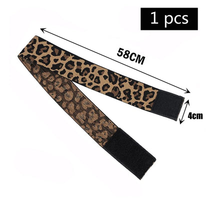 Fashion Hair Elastic Band For Wigs Adjustable Edge Scarf Elastic Headband With MagicTape for Women Lace Wigs