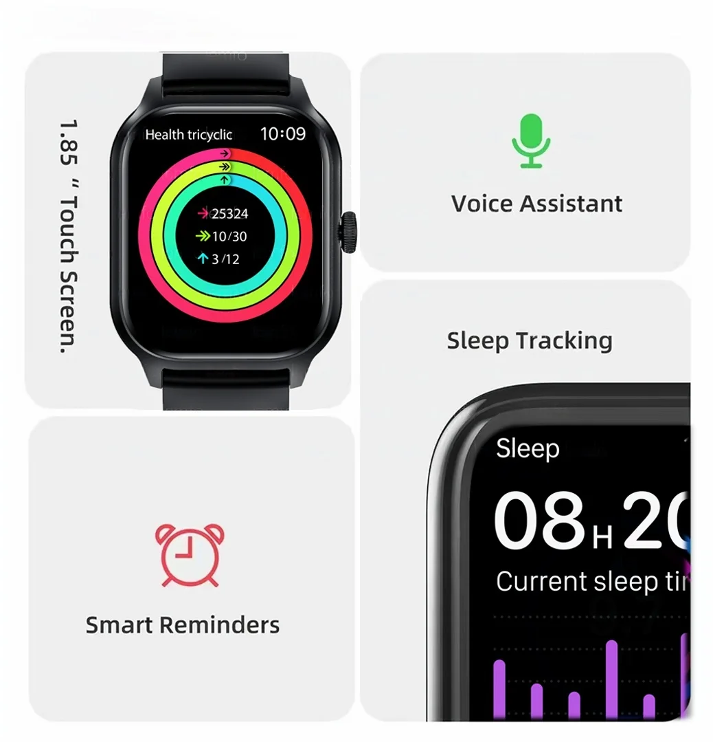 Smart Watches For Man Woman Bluetooth Call Music Fitness Tracker Sport With Waterproof Pedometer Information Alerts Smartwatch