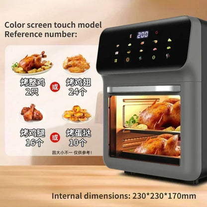 New Visual Air Fryer 110V/220V 15L Large Capacity Home Visual Air Fryer Oven Kitchen Appliance Freidoras De Aire