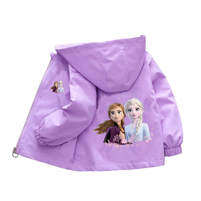 Sanrio kuromi Children Girls Hooded Jacket Coat 2026 Autumn Baby Boy Cartoon Cars Long Sleeve Casual Clothing Kids Outerwear