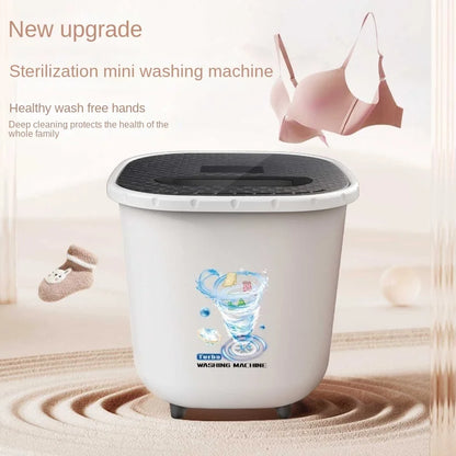 Mini turbo washing machine, small underwear washing machine, student dormitory, lazy portable sock washing artifact