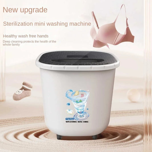 Mini turbo washing machine, small underwear washing machine, student dormitory, lazy portable sock washing artifact