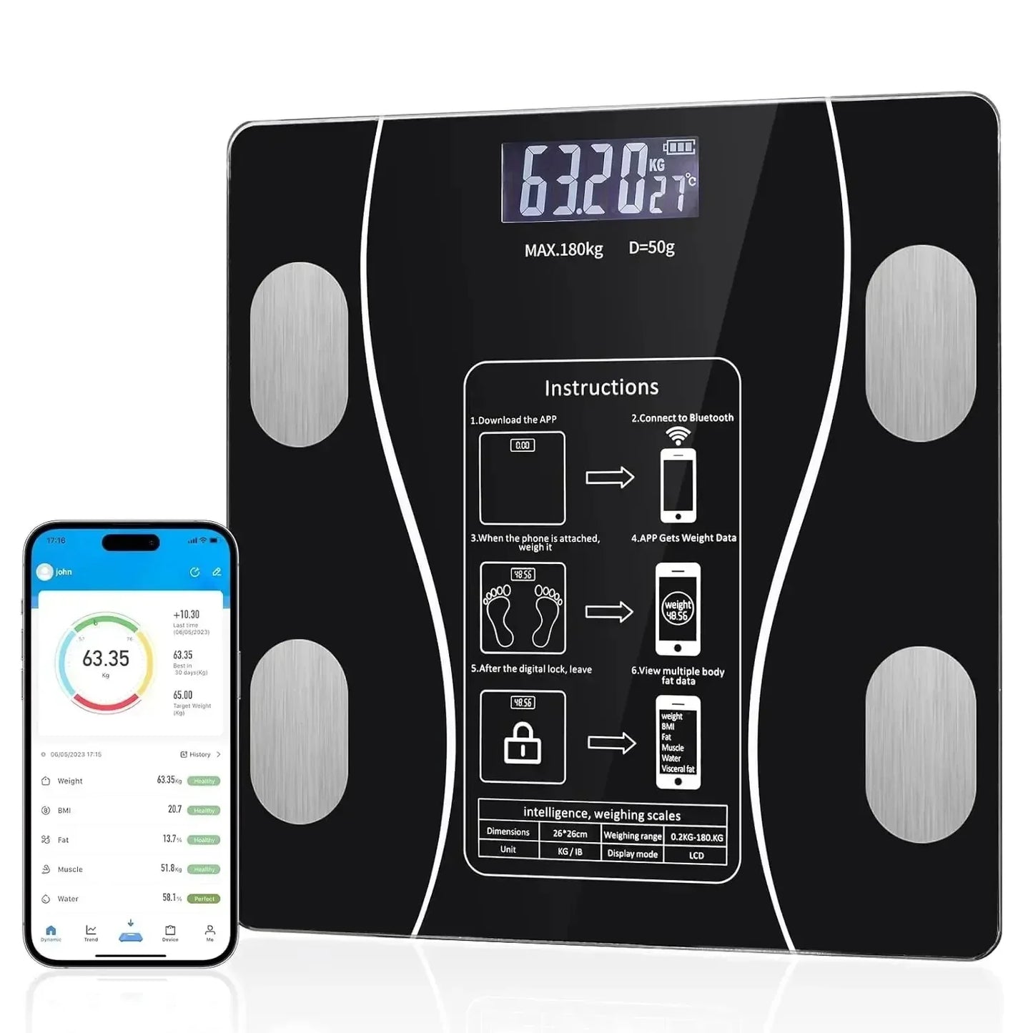 Electronic scale Weight scale Body fat scale Household accurate small body scale Electronic scale Intelligent body fat scale