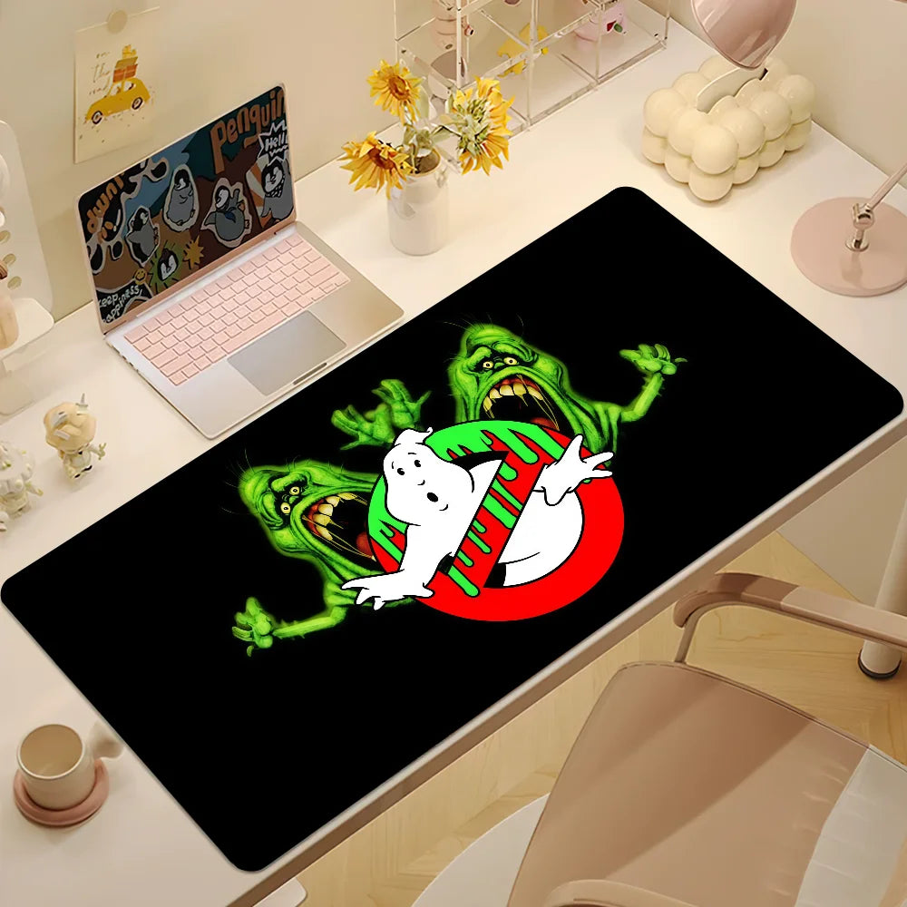 G-Ghostbusters Slimer Mouse Pad Movie Anti-fray Home Custom Ergonomic Office Rubber Large Funny Desk Mat Keyboard PC Non-slip