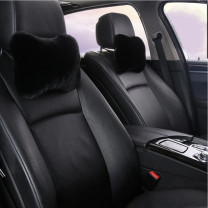 2pc Plush Car Headrest & Neck Pillow - Soft Foam, Adjustable Headrest for, SUVs, Trucks, Buses Portable Travel Headrest Pillow