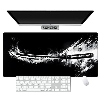 Japanese Katana Mouse Pad Large Computer Office Game Table Mats New XXL Rubber Anti-slip Gaming Keyboard Mousepad Long Desk Pads