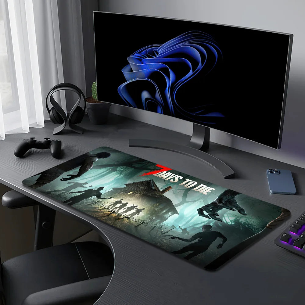 7 Days to Die Mouse Pad Desk Mat Large Non-slip Anti-fray Keyboard Ergonomic Office Rubber PC Home Custom